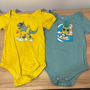 10/$25 Yellow and Teal Kids One Piece Set
